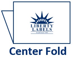 Center Fold - Fold End Cut type for woven labels