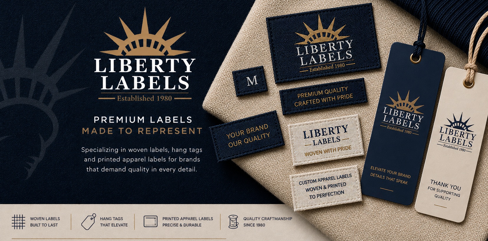 Liberty Labels Custom Woven Labels and Hang Tags Built To Last